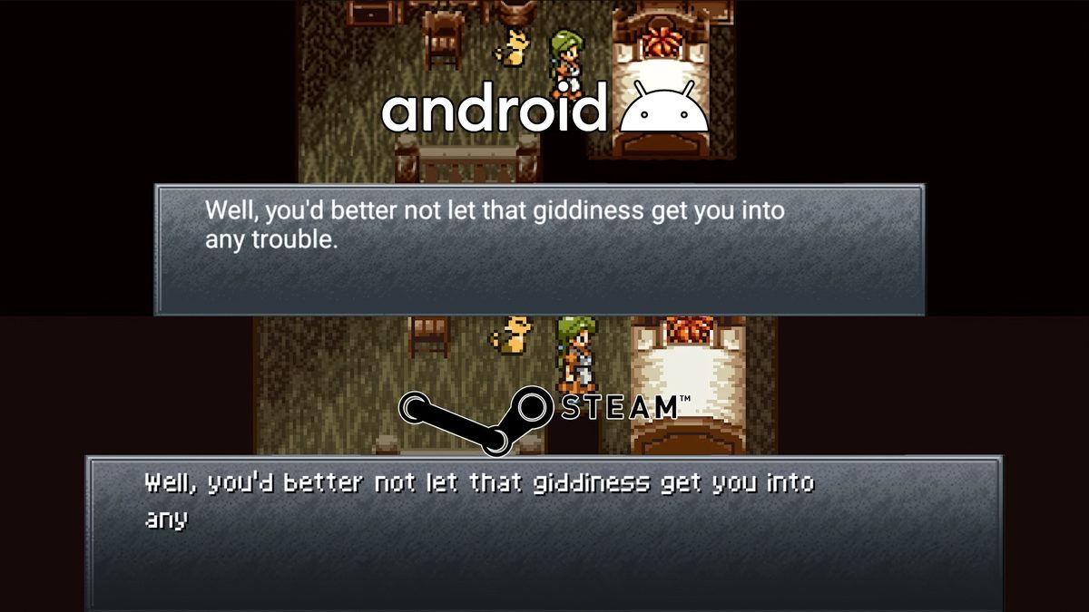 Comparação entre versão Steam e Android de Chrono Trigger